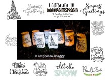 ITH Stickdatei - Lichtbeutel Weihnachts Sprüche